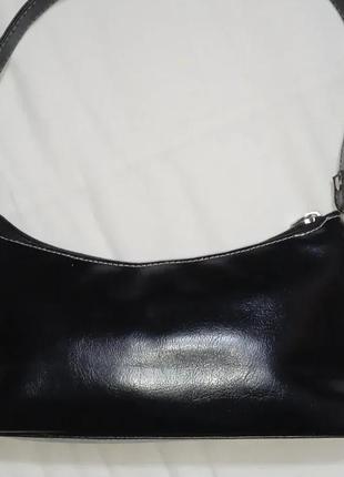 Черная сумка багет2 фото