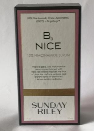 Сыворотка с ниацинамидом sunday riley b3 nice 10% niacinamide serum, 30 мл6 фото