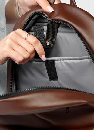 Жіночий рюкзак sambag zard з відділенням під ноутбук - шоколад.5 фото