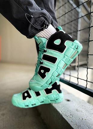 Мужские кроссовки nike air uptempo 96 "tiffany blue"8 фото
