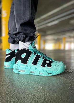 Мужские кроссовки nike air uptempo 96 "tiffany blue"5 фото