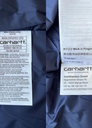 Куртка carhartt wip (s,m,l) doville jacket оригинал пуховик зимняя10 фото