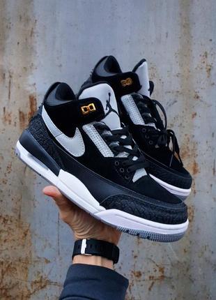 🍁🏀nike air jordan 3 white black se🏀🍀 кроссовки мужские джордан 3, кроссовки мужественные жорданы 3, мужские кроссовки демисезонные