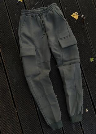 Теплые мужские брюки-карго1 фото