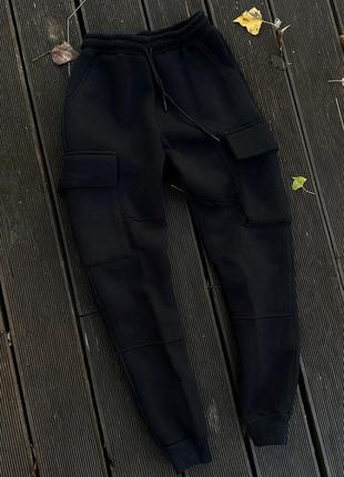 Теплые мужские брюки-карго2 фото