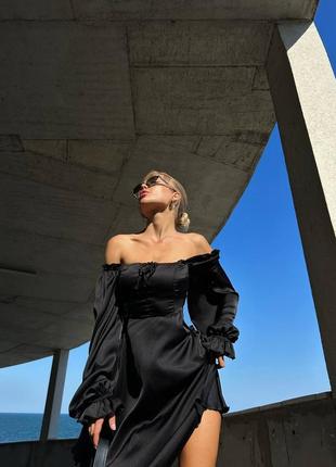 Ніжна і легка чорна сукня 2023 нереальна романтична стильна трендова