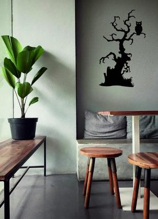 Декоративне настінне панно «хеллоуїн, силует дерева», декор на стіну8 фото