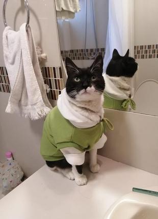 Теплая толстовка с капюшоном для собак и котов. кофта для собак,  зимний свитер для домашних животных.7 фото