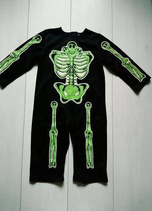 Карнавальний костюм скелет на хеллоуїн halloween6 фото