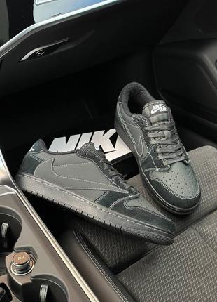 Чоловічі кросівки nike air jordan 1 low ts og travis scott black phantom | чоловічі кросовки найк