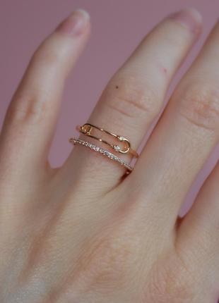 Открытое кольцо позолоченное булавка | xuping jewelry1 фото