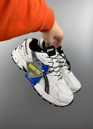 Чоловічі кросівки термо asics gel-kahana 8 white black gore-tex асикс гель кахана 8 термо