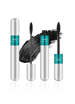 Тушь для ресниц vibely mascara 4d 2 в 1 удлинение и водостойкость