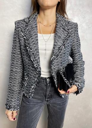 Твидовый пиджак new look