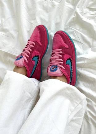 Nike sb dunk х grateful dead pink женские кроссовки
