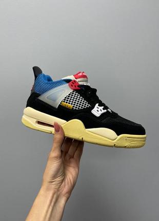 Кроссовки union la x nike air jordan 4 retro ‘off noir’3 фото