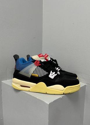 Кроссовки union la x nike air jordan 4 retro ‘off noir’