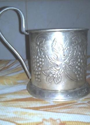 Винтаж мельхиоровой подстаканник с посеребренные 1955 р, мстера