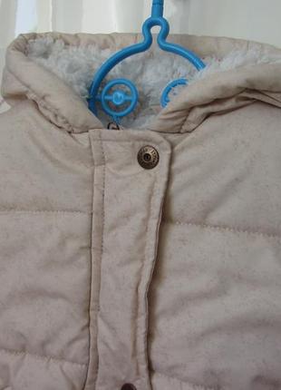 Теплая демисезонная деми фирменная осенняя весенняя куртка курточка для девочки 18 месяцев 1,5 года8 фото