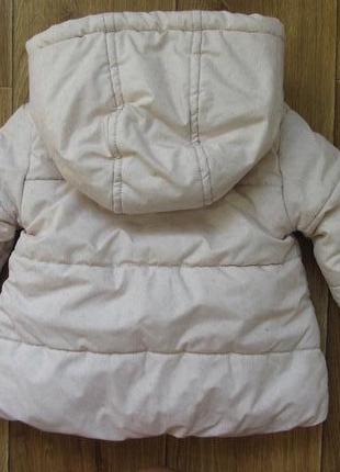 Теплая демисезонная деми фирменная осенняя весенняя куртка курточка для девочки 18 месяцев 1,5 года9 фото