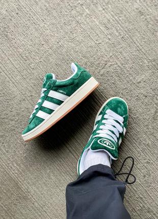 Кроссовки adidas campus 00s "dark green"6 фото