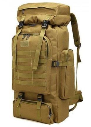 Тактический рюкзак на 70 л (штурмовой военный туристический) для охоты, рыбалки, туризма1 фото