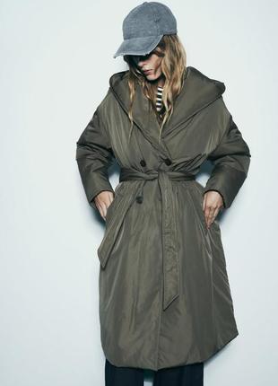 Утеплене пальто zara10 фото
