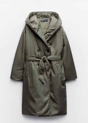 Утеплене пальто zara8 фото