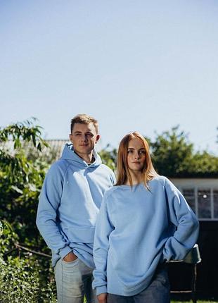 Світшот south basic fleece blue oversize 6