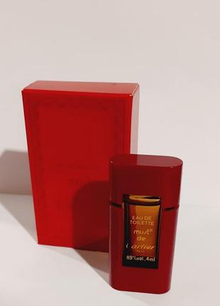 Cartier must de cartier 4ml eau de toilette туалетна вода