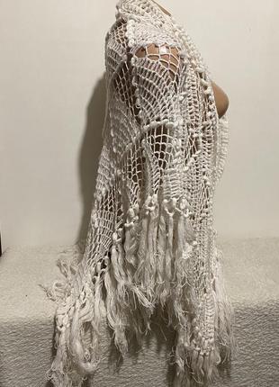 Женский ажурный платок накидка (лот№82)3 фото