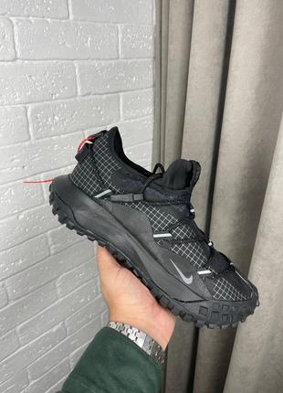 Зимние мужские кроссовки nike acg gore-tex mountain fly black white термо