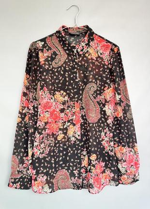 Легкая полупрозрачная блуза, рубашка, рубашка miss selfridge