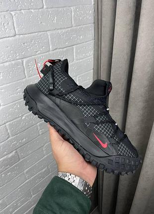 Зимові чоловічі кросівки nike acg gore-tex mountain fly black red термо