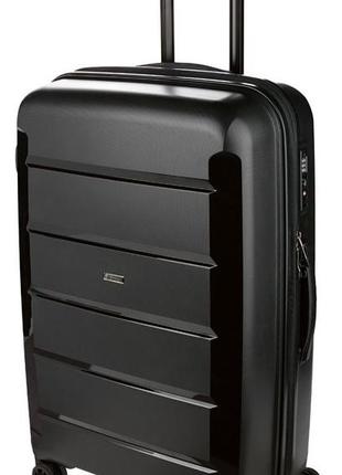 Малый пластиковый чемодан 30l topmove черный2 фото