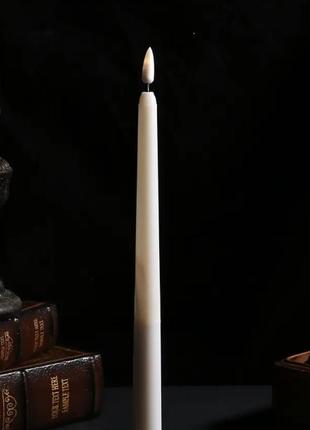 Світлодіодна led свічка на батарейках led candle white 27 см3 фото