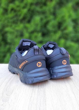 Зимние мужские кроссовки merrell moab gore-tex black orange термо5 фото