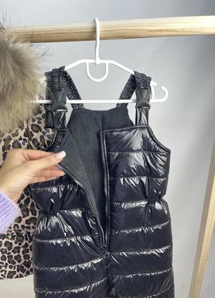 Зимний костюм с енотом на флисе до -30 мороза куртка тигровая брюки черные4 фото