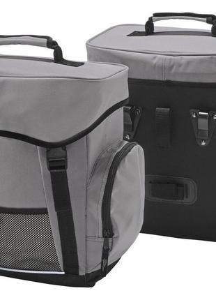 Світловідбивна велосумка з дощовиком 17 l crivit pannier bag ian278518-13 фото