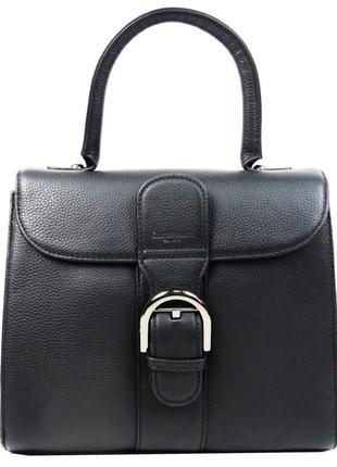 Жіноча шкіряна сумка на одній ручці giorgio ferretti чорна3 фото