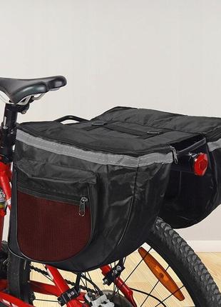 Велосипедная сумка на багажник 28l retoo черный1 фото