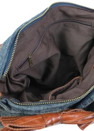 Женская сумка fashion jeans bag темно-синяя10 фото