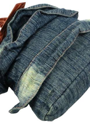 Женская сумка fashion jeans bag темно-синяя9 фото