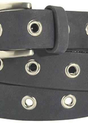 Женский кожаный ремень з заклепками boccaccio, германия серый4 фото