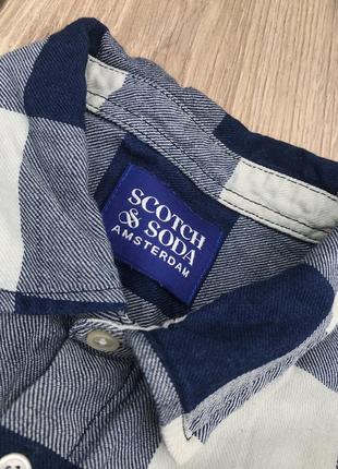 Сорочка scotch & soda стильная актуальная тёплая байка плюш тренд2 фото