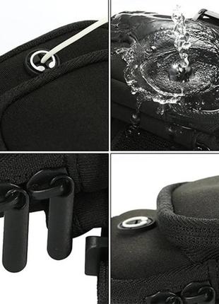 Компактная сумка для бега на руку raltek черная4 фото