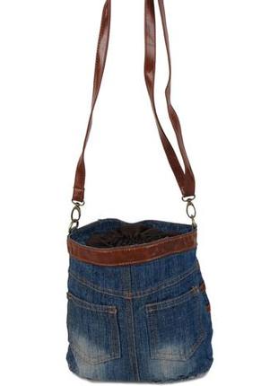 Джинсовая сумка женская fashion jeans bag синяя3 фото