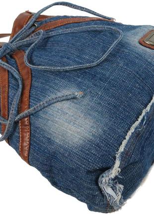 Джинсовая сумка женская fashion jeans bag синяя7 фото