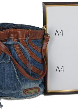 Джинсовая сумка женская fashion jeans bag синяя10 фото