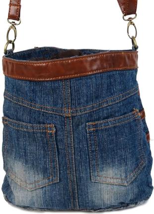 Джинсовая сумка женская fashion jeans bag синяя5 фото